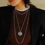 Classic Alexander Silver Coin Plus Necklace gembea jewelry