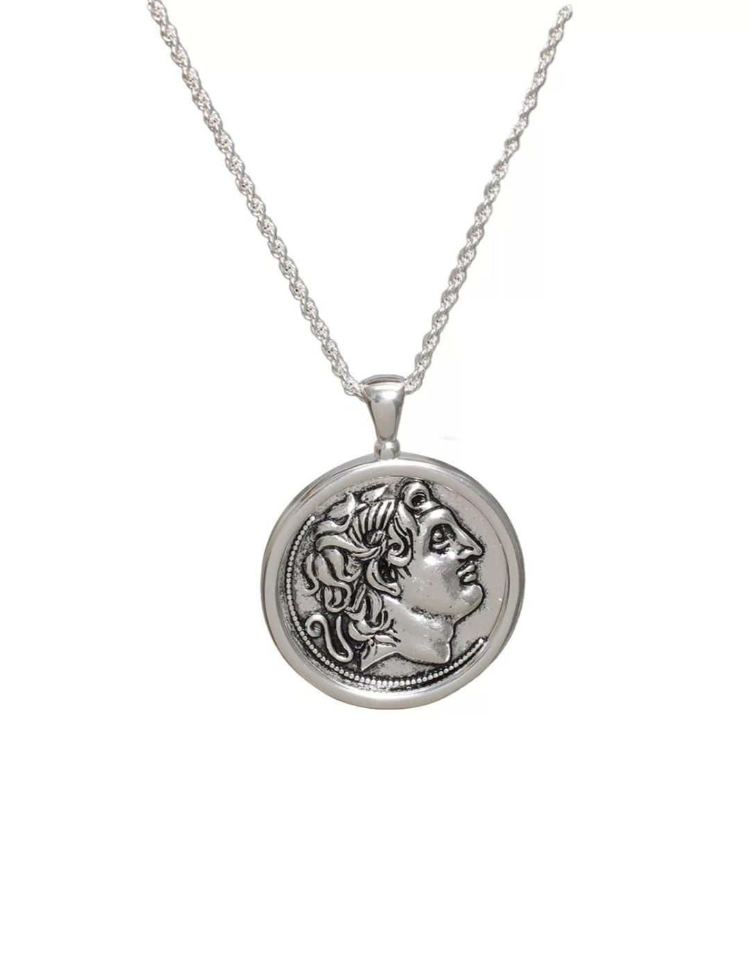 Classic Alexander Silver Coin Plus Necklace gembea jewelry