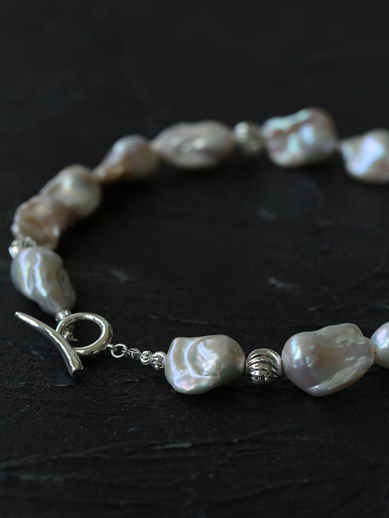 Classic Elegant Baroque Pearl Beaded Choker Necklace gembea jewelry