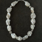 Classic Elegant Baroque Pearl Beaded Choker Necklace gembea jewelry