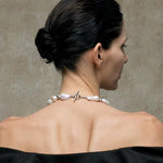Classic Elegant Baroque Pearl Beaded Choker Necklace gembea jewelry