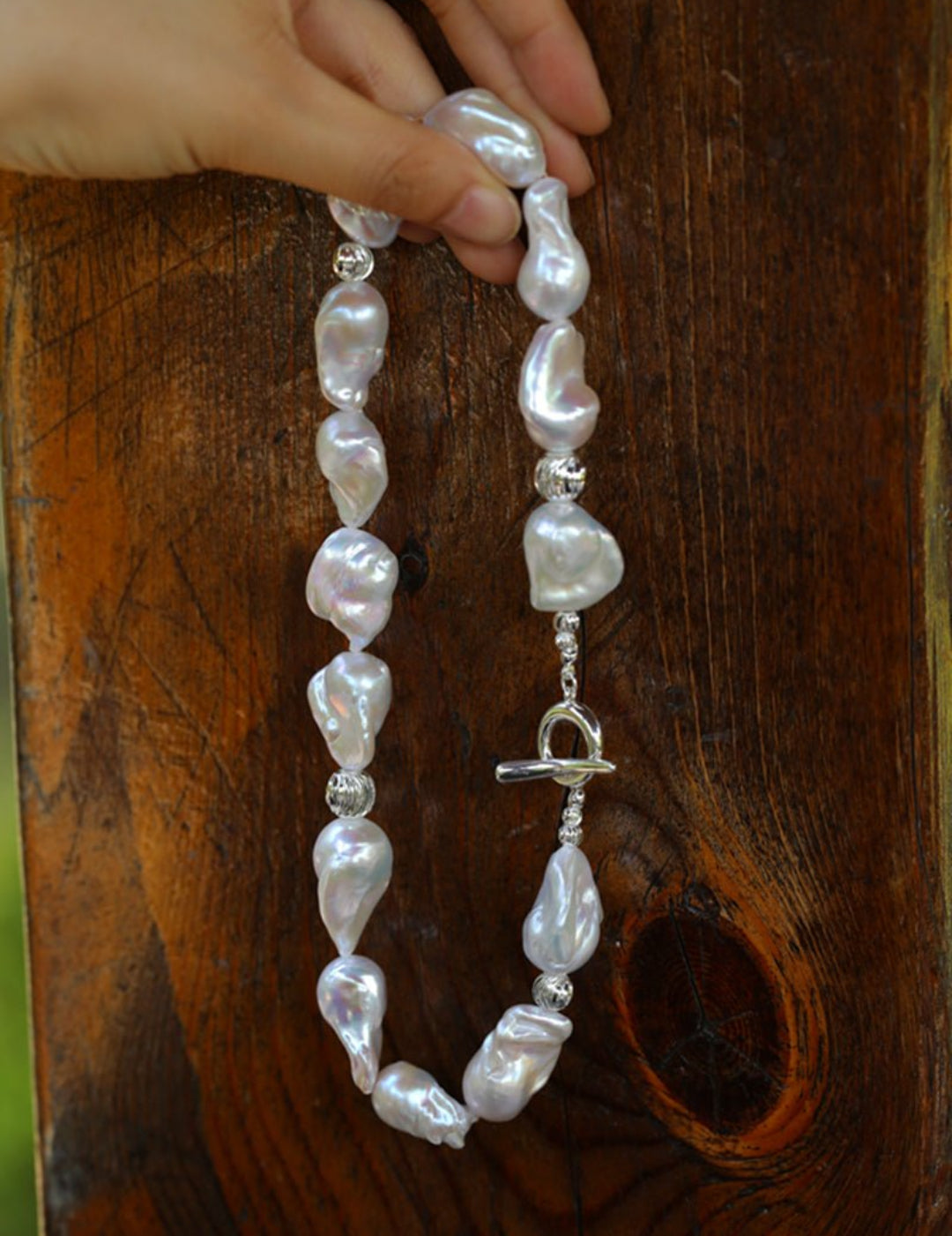 Classic Elegant Baroque Pearl Beaded Choker Necklace gembea jewelry