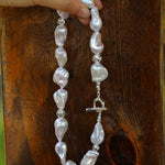Classic Elegant Baroque Pearl Beaded Choker Necklace gembea jewelry