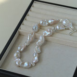 Classic Elegant Baroque Pearl Beaded Choker Necklace gembea jewelry