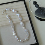 Classic Elegant Baroque Pearl Beaded Choker Necklace gembea jewelry
