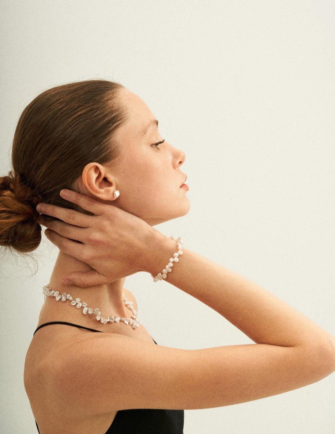 Classic Petal Baroque Pearl Bracelet - Gembea Jewelry