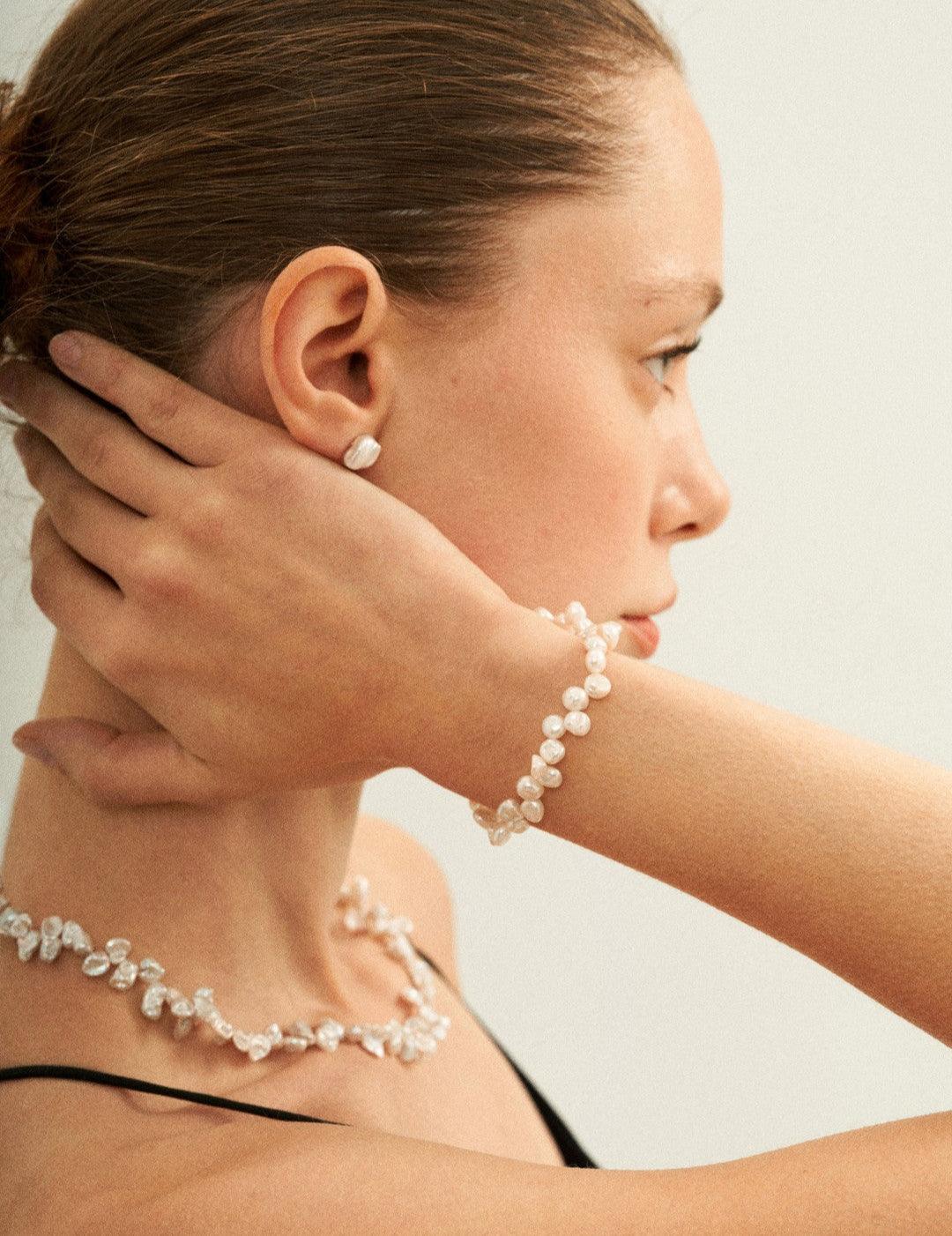 Classic Petal Baroque Pearl Bracelet - Gembea Jewelry