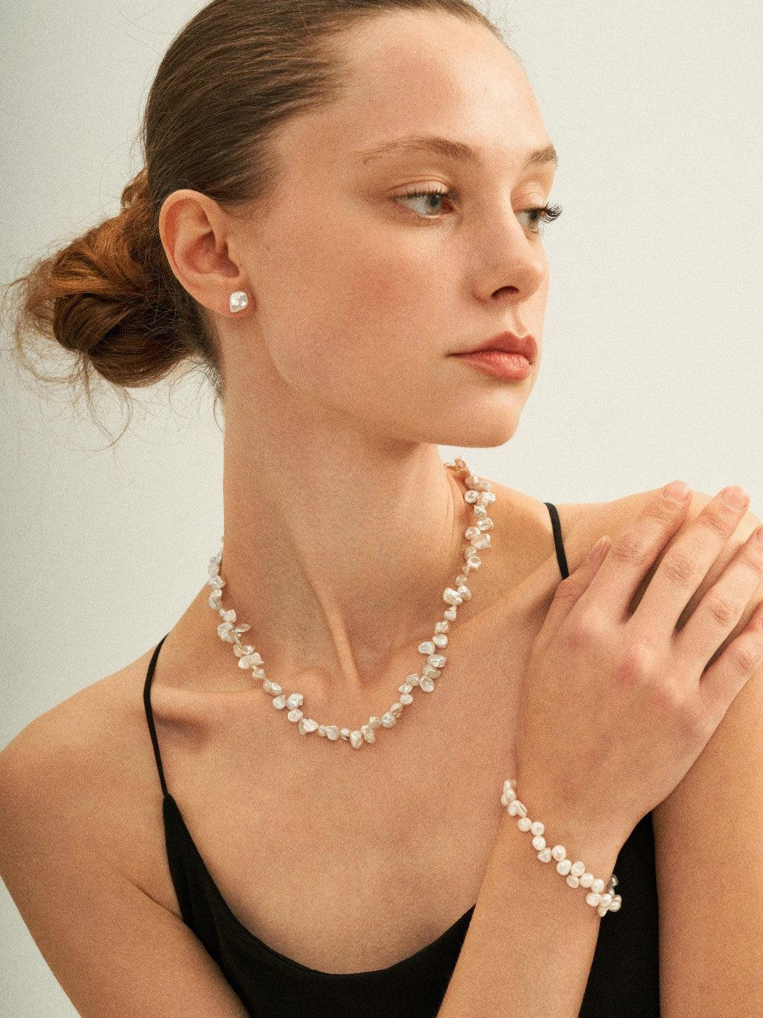 Classic Petal Baroque Pearl Bracelet - Gembea Jewelry