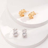 Stylish Classic Semi-round 18K Gold Earrings - Gembea Jewelry