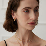 Stylish Classic Semi-round 18K Gold Earrings - Gembea Jewelry
