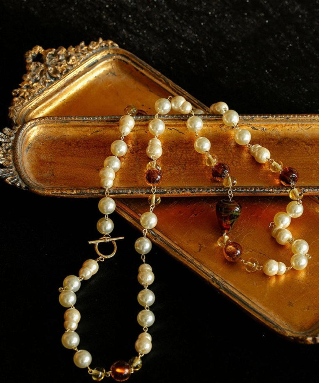 Classic Sweater Chain Pearl Necklace - Gembea Jewelry