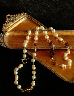 Classic Sweater Chain Pearl Necklace - Gembea Jewelry
