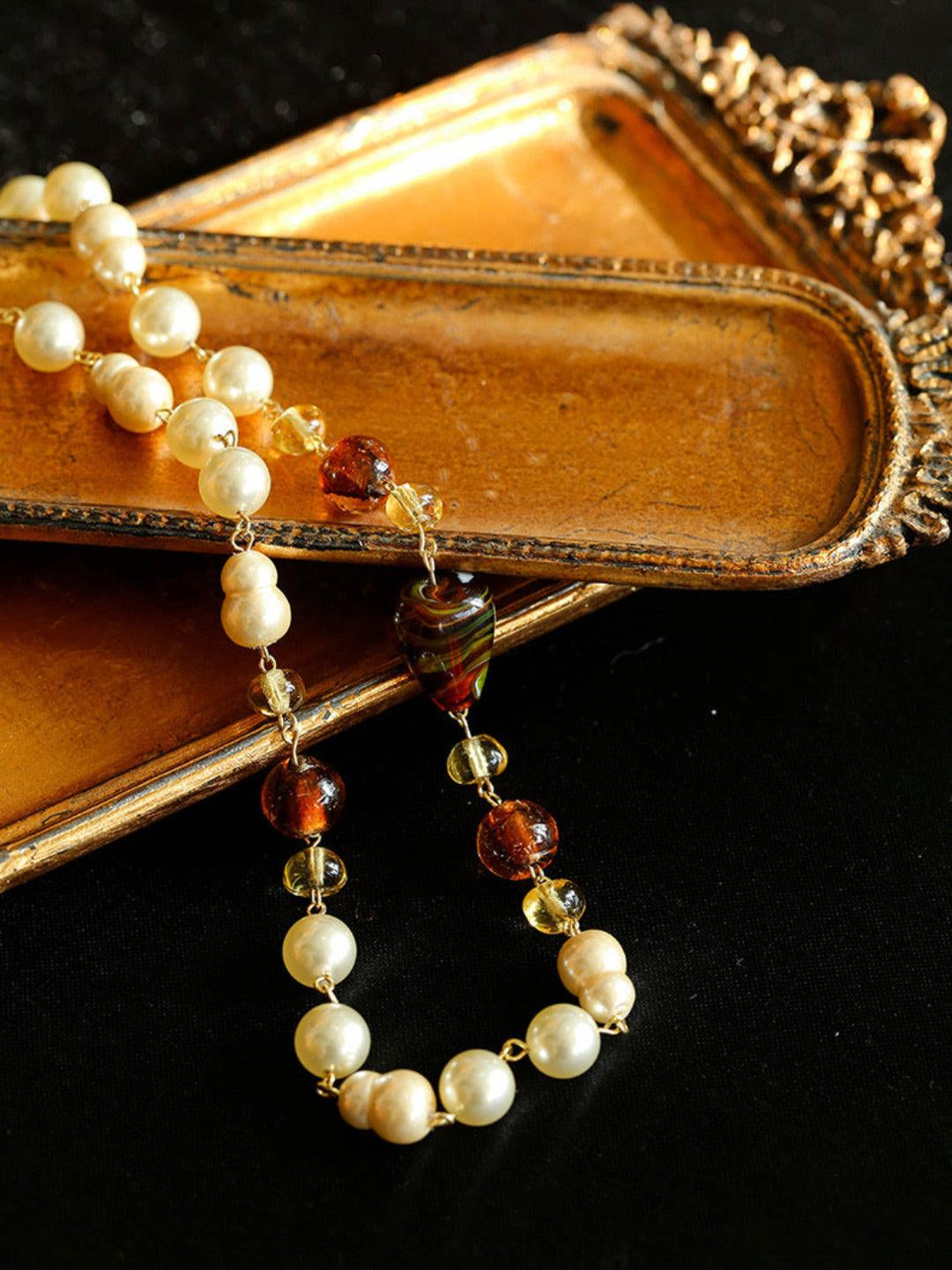 Classic Sweater Chain Pearl Necklace - Gembea Jewelry