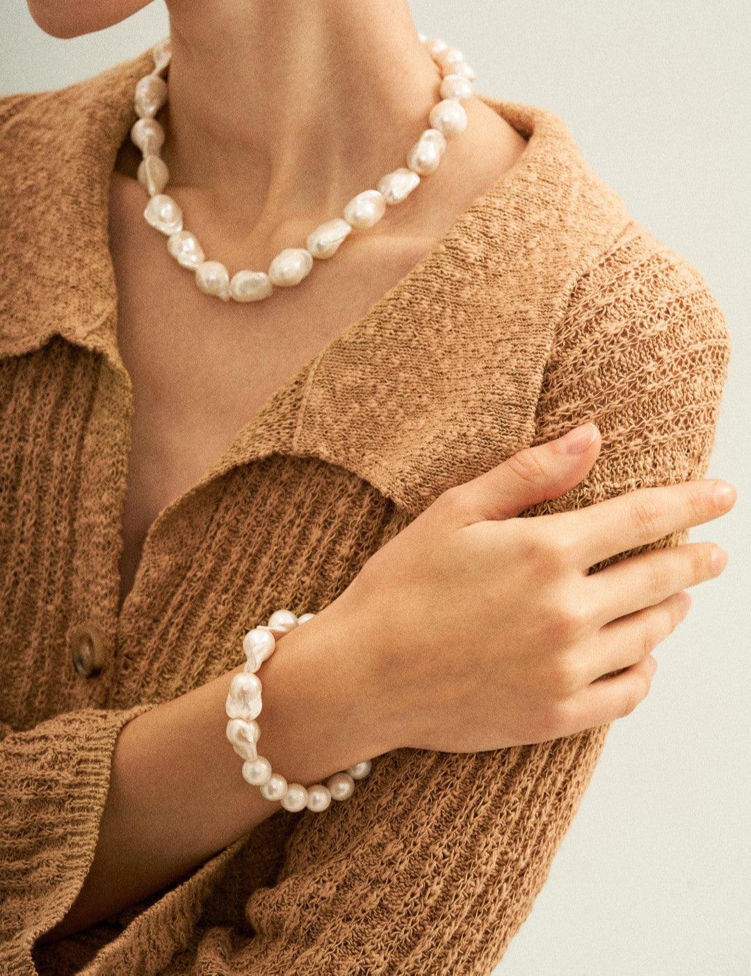 Classical Baroque Pearl Beaded Bracelets - Gembea Jewelry