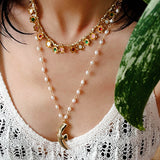 Colored Enamel Flower Pendant Choker Necklace gembea jewelry