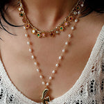 Colored Enamel Flower Pendant Choker Necklace gembea jewelry