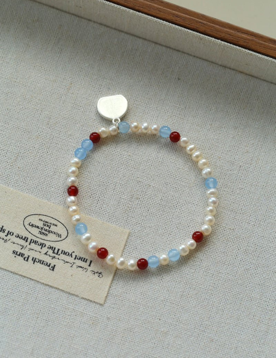 Colorful Agate Pearl Beaded Bracelet gembea jewelry