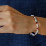 Colorful Agate Pearl Beaded Bracelet gembea jewelry