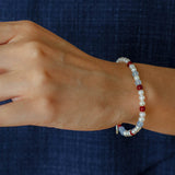 Colorful Agate Pearl Beaded Bracelet gembea jewelry