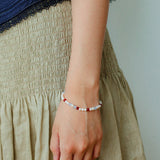 Colorful Agate Pearl Beaded Bracelet gembea jewelry