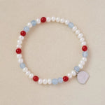 Colorful Agate Pearl Beaded Bracelet gembea jewelry