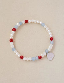 Colorful Agate Pearl Beaded Bracelet gembea jewelry