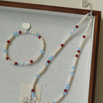 Colorful Agate Pearl Beaded Bracelet gembea jewelry