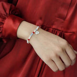 Colorful Agate Pearl Beaded Bracelet gembea jewelry