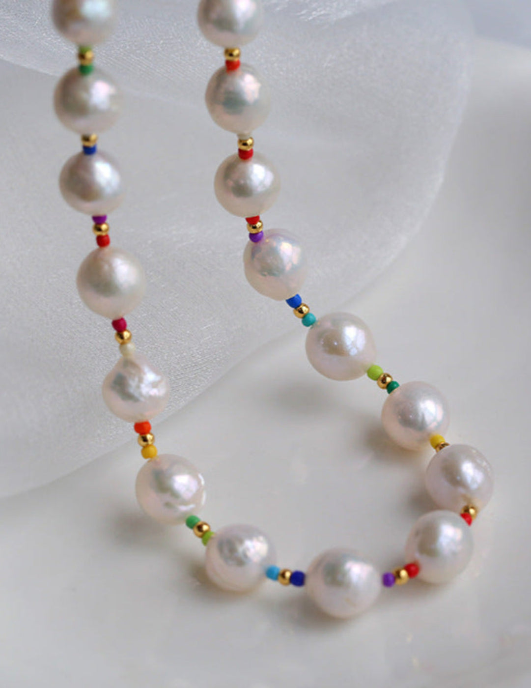 Gembea Jewelry Colorful Beaded Baroque Necklace