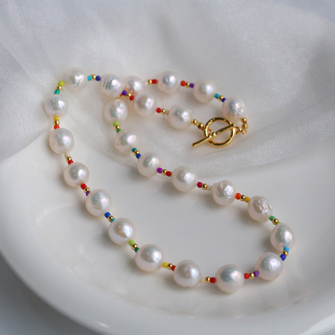 Gembea Jewelry Colorful Beaded Baroque Necklace