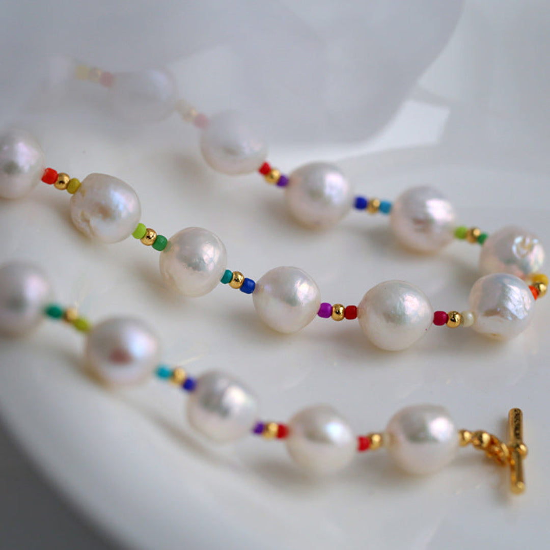 Gembea Jewelry Colorful Beaded Baroque Necklace