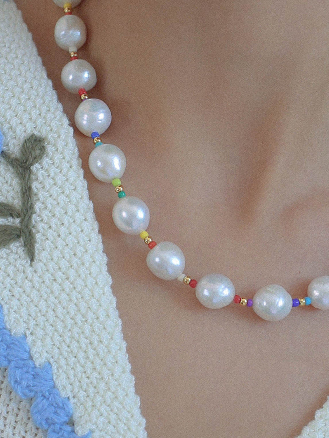 Gembea Jewelry Colorful Beaded Baroque Necklace