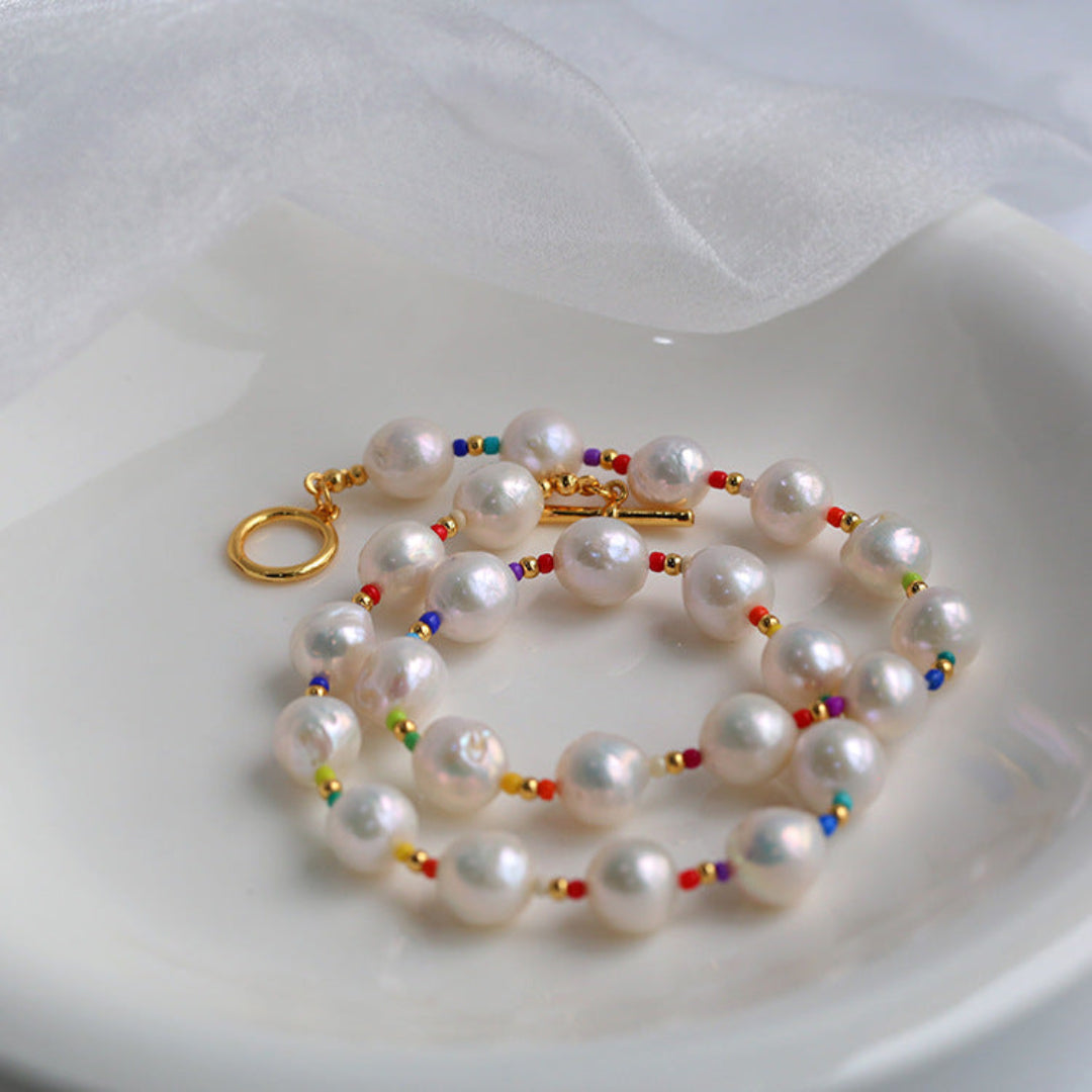 Gembea Jewelry Colorful Beaded Baroque Necklace