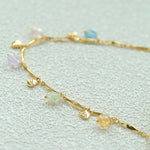 Colorful Crystal Pendant Chain Necklace gembea jewelry