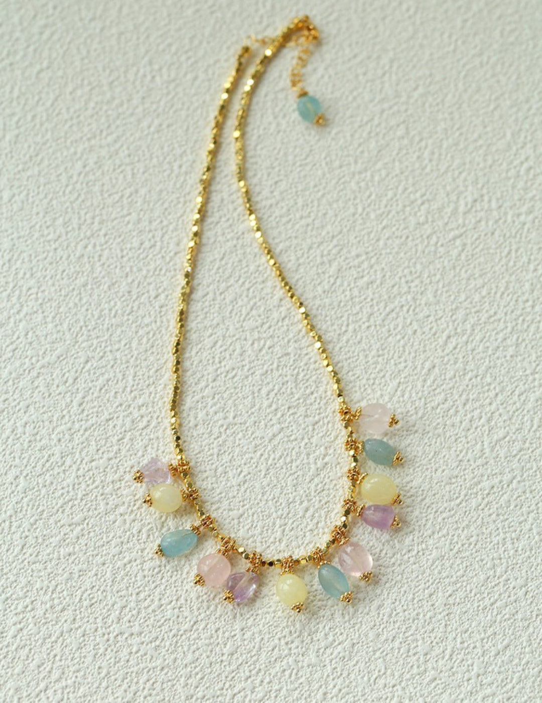 Colorful Crystal Pendant Charm Necklace gembea jewelry