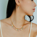 Colorful Crystal Pendant Charm Necklace gembea jewelry