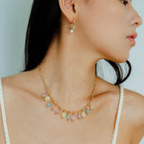 Colorful Crystal Pendant Charm Necklace gembea jewelry