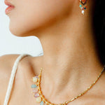 Colorful Crystal Pendant Charm Necklace gembea jewelry