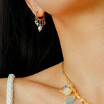 Colorful Crystal Pendant Charm Necklace gembea jewelry