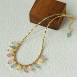 Colorful Crystal Pendant Charm Necklace gembea jewelry
