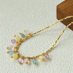 Colorful Crystal Pendant Charm Necklace gembea jewelry