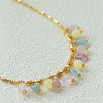 Colorful Crystal Pendant Charm Necklace gembea jewelry