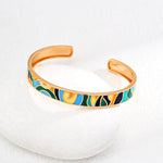 Colorful Drop Glaze Bangles Cuff Bracelets - Gembea Jewelry