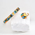 Colorful Drop Glaze Bangles Cuff Bracelets - Gembea Jewelry