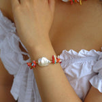 Sea's Embrace Series Gemstone Baroque Pearl Bracelet - Gembea Jewelry