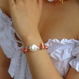 Sea's Embrace Series Gemstone Baroque Pearl Bracelet - Gembea Jewelry