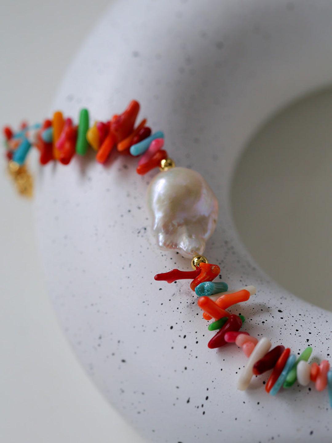 Sea's Embrace Series Gemstone Baroque Pearl Bracelet - Gembea Jewelry
