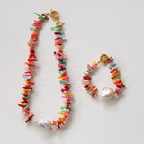 Sea's Embrace Series Gemstone Baroque Pearl Bracelet - Gembea Jewelry