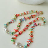 Sea's Embrace Series Gemstone Baroque Pearl Necklace - Gembea Jewelry