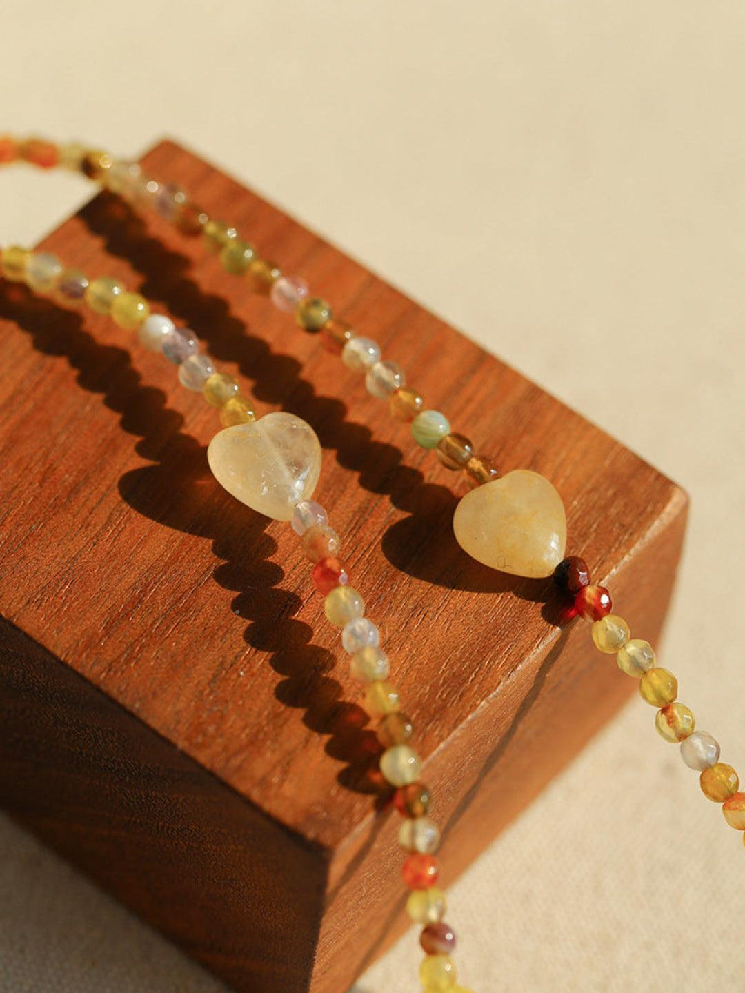 Spring Heartbeat Natural Stone Necklace - Gembea Jewelry